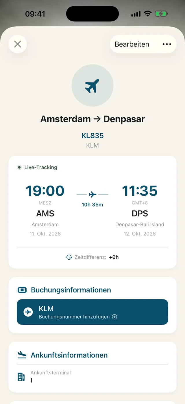 Dein Flug, live