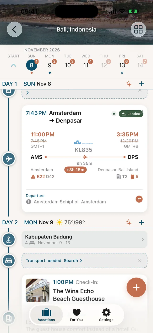 Your flight, live