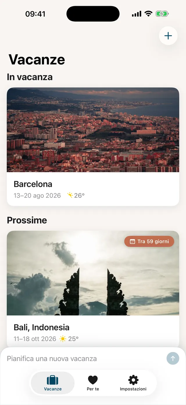 Tutto il tuo viaggio su un’unica timeline